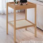Mesa Lateral 58 Cm Pes Madeira Palhinha Oslo 27962 Artesano