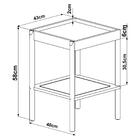 Mesa Lateral 58 Cm Pes Madeira Palhinha Oslo 27962 Artesano