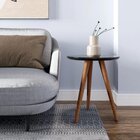 Mesa Lateral 60cm Esmeralda Athenas Preto / Mel