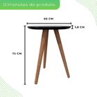 Mesa Lateral 60cm Esmeralda Athenas Preto / Mel