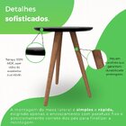 Mesa Lateral 60cm Esmeralda Athenas Preto / Mel