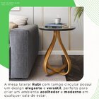 Mesa Lateral 60cm Rubi Sparta Móveis Preto / Mel