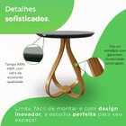 Mesa Lateral 60cm Rubi Sparta Móveis Preto / Mel