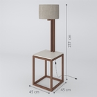 Mesa Lateral Abajur Off White Amêndoa