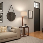 Mesa Lateral Abajur Preto Amêndoa