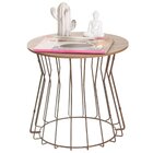 Mesa Lateral Aço Corten/castanho Sala De Estar Aço Corten/cas