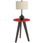 Mesa Lateral Alba Vermelho Laca Com Café - D'rossi