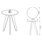 Mesa Lateral Alba Vermelho Laca Com Café - D'rossi