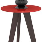 Mesa Lateral Alba Vermelho Laca Com Café - D'rossi