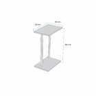 Mesa Lateral Alla 68cm X 45cm X 30cm Cristal