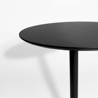 Mesa Lateral Alta Monopé De Laca 40 Cm - Preta