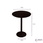 Mesa Lateral Alta Monopé De Madeira 40 Cm - Tabaco