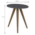 Mesa Lateral Alta Para Sala De Estar Retrô Espresso - Be Mobi