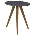 Mesa Lateral Alta Para Sala De Estar Retrô Espresso - Be Mobi