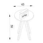 Mesa Lateral Alta Redonda Bortolini Móveis Marrom