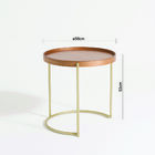 Mesa Lateral Alta Roncalli Capri Apoio Bandeja Aço Carbono Fu