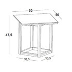 Mesa Lateral Alta Square- Máxima - Azul