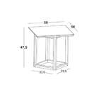 Mesa Lateral Alta Square Azul Marinho