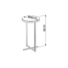 Mesa Lateral Alta Volpi Branco Base Metálica Industrial Preto