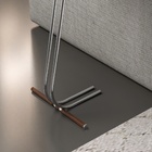 Mesa Lateral Amadeirado Com Base Prata