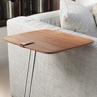 Mesa Lateral Amadeirado Com Base Prata