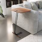 Mesa Lateral Amadeirado Com Base Preto