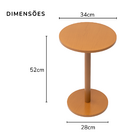 Mesa Lateral Amalfi Redonda Amadeirada Em Mdf