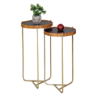 Mesa Lateral Apoio Conjunto Canto Redonda Pequena Sofá Ambien