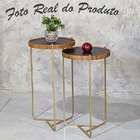 Mesa Lateral Apoio Conjunto Canto Redonda Pequena Sofá Ambien