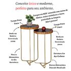 Mesa Lateral Apoio Conjunto Canto Redonda Pequena Sofá Ambien