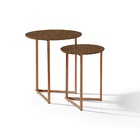 Mesa Lateral Apoio De Sala Pé De Ferro Estilo Industrial