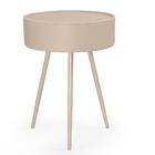Mesa Lateral/apoio Redonda Multifuncional Mônaco - Nude