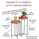 Mesa Lateral Apoio Redonda Pequena Conjunto Canto Sofá Ambien