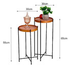 Mesa Lateral Apoio Redonda Pequena Conjunto Canto Sofá Ambien