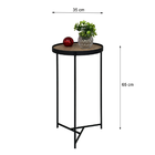 Mesa Lateral Apoio Sala Estar Sofá Canto Redonda Auxiliar Mes