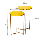 Mesa Lateral Áquila Dourada (tampo Amarelo)