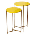 Mesa Lateral Áquila Dourada (tampo Amarelo)