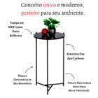 Mesa Lateral Aquila Uni Dourado (off/d/2041) - Tampo Preto Fe