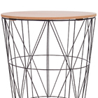 Mesa Lateral Aramada Decorativo Preto 30x30 Cm - D'rossi