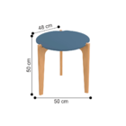 Mesa Lateral Arredondada Guatemala Azul Lord Freijó