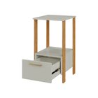 Mesa Lateral Auxiliar Com 1 Gaveta Industrial Freijo/ Off Whi