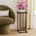 Mesa Lateral Baixa Canto Sala Apoio Sofa Industrial