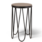 Mesa Lateral Bali Preto Fosco 50cm