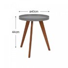 Mesa Lateral Band Espresso Móveis Cinza/mel