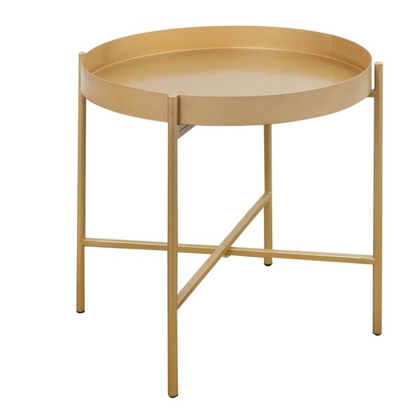 Mesa Lateral Bandeja Sofá Cama Redonda 40x40cm Baixa Collie D