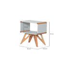 Mesa Lateral Baori - Cinza Claro E Jatobá - Meu Móvel De Made