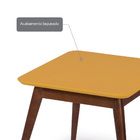 Mesa Lateral Básica Com Tampo Laranja Laqueado E Estrutura Ma