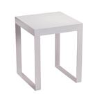 Mesa Lateral Berlim Univ 45 Cm Laca Cinza Claro Off White Bri