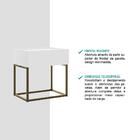 Mesa Lateral Branca Tubo Ouro Velho Carraro