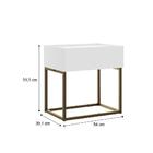 Mesa Lateral Branca Tubo Ouro Velho Carraro